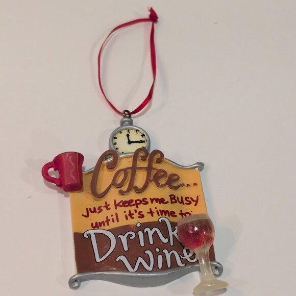 Kurt Adler Other - Kurt S. Adler Christmas Tree Ornament Decoration Coffee And Wine
